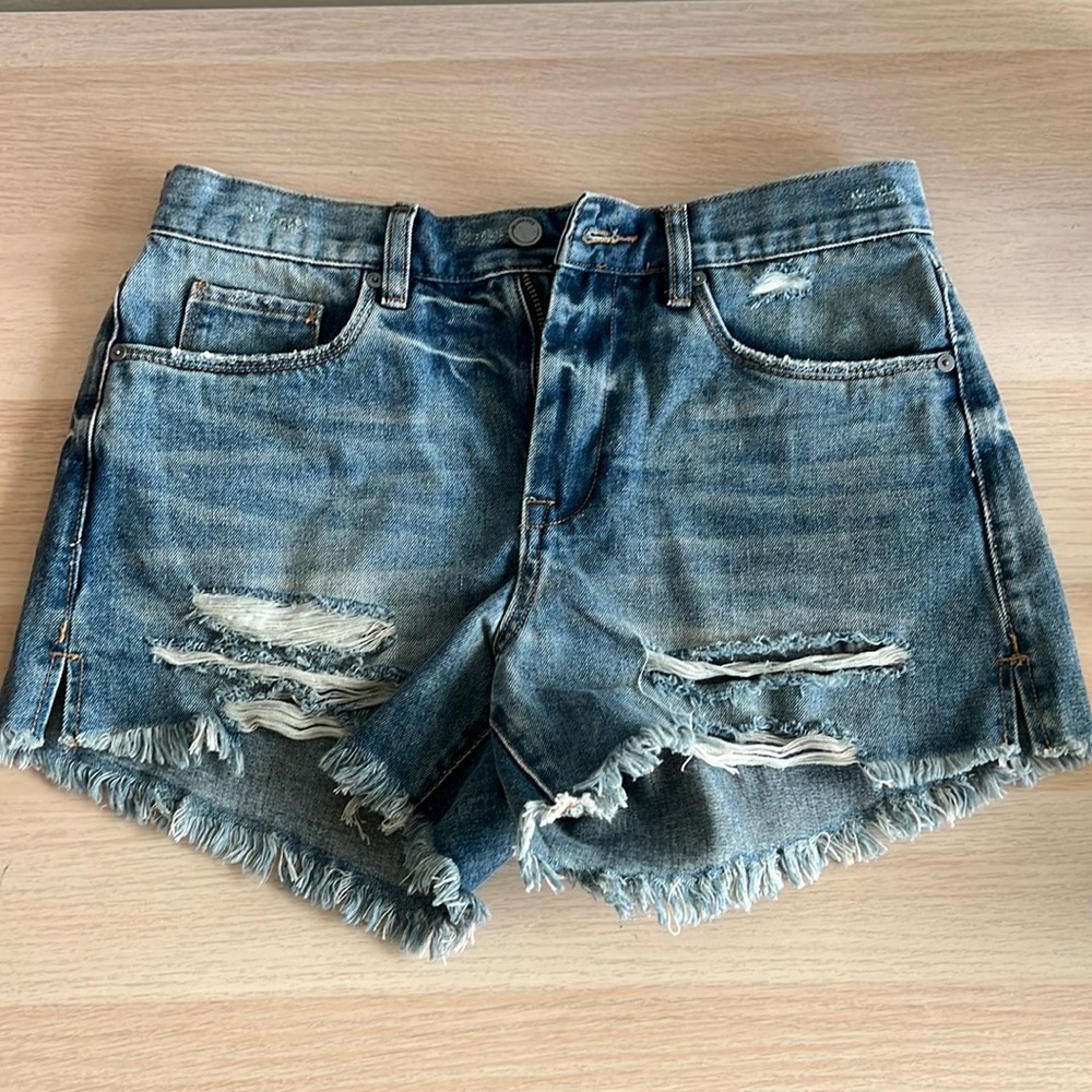 Black NYC denim shorts